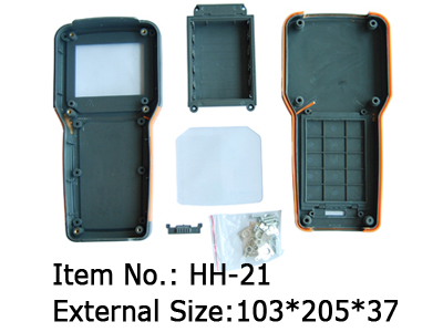 thermoplastic hand-held enclosure