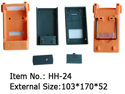 thermoplastic hand-held enclosure with coat