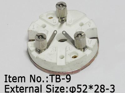 3pc ceramic terminal block with steel plate