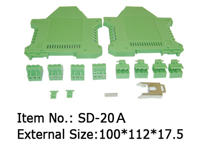 17.5 mm din rail enclosures