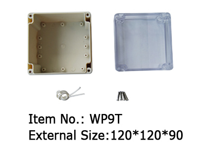 square plastic box with glass cover