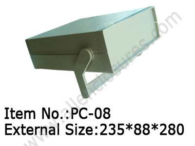 desktop enclosure with plastic handle
