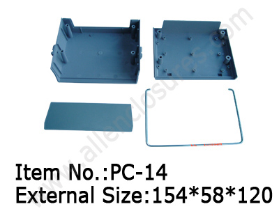 plastic desktop enclosure with metal panels